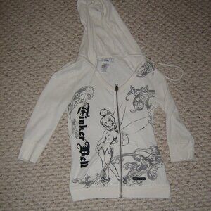 tinker bell quarter sleeve waffle knit hoodie